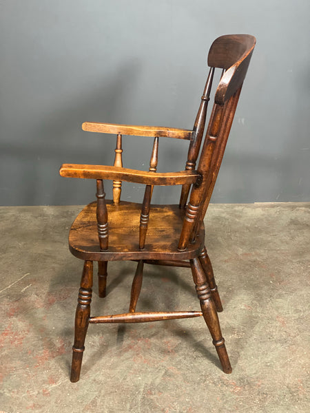 19th Century High Back Elm Windsor Chair