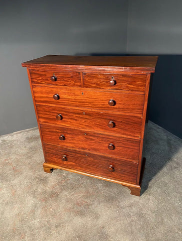Antique 19th Century Mahogany Chest Of Drawers