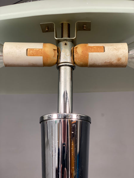 Vintage Art Deco Style Chrome Frosted Glass Dimmable Lamp