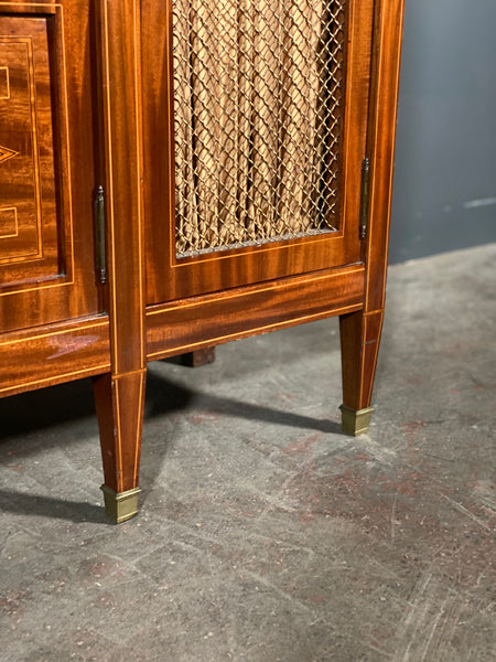 Edwardian Inlaid Mahogany Display Cabinet