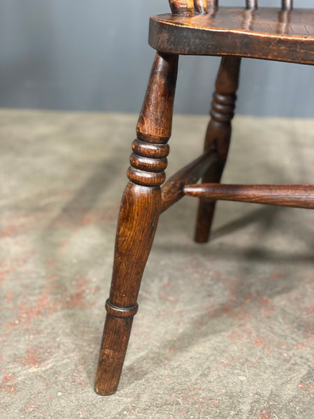 19th Century High Back Elm Windsor Chair