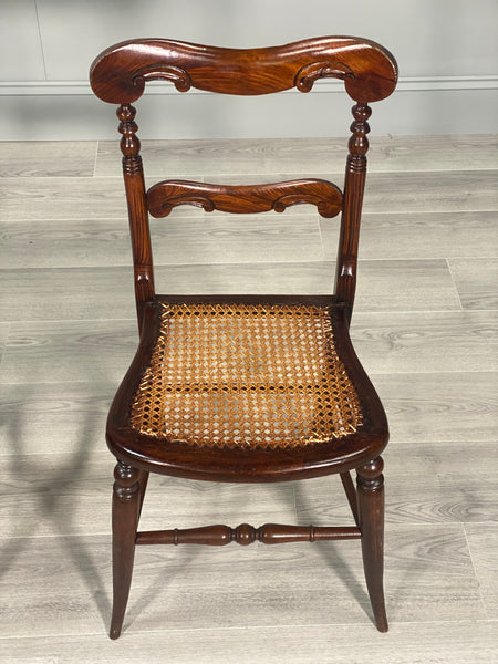 A Pair Of 19th Century Faux Rosewood Side Chairs