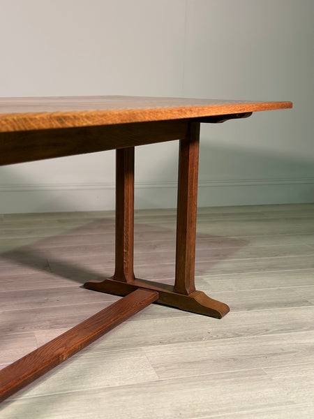 Arts and Crafts Oak Refectory Table By Arthur Reynolds Of Ludlow