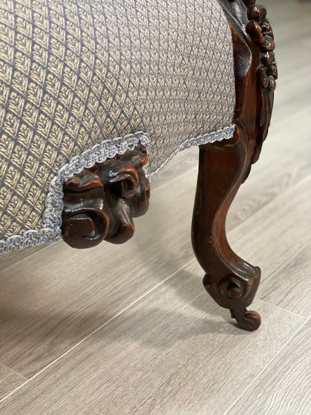 19th Century Carved Rosewood Armchair