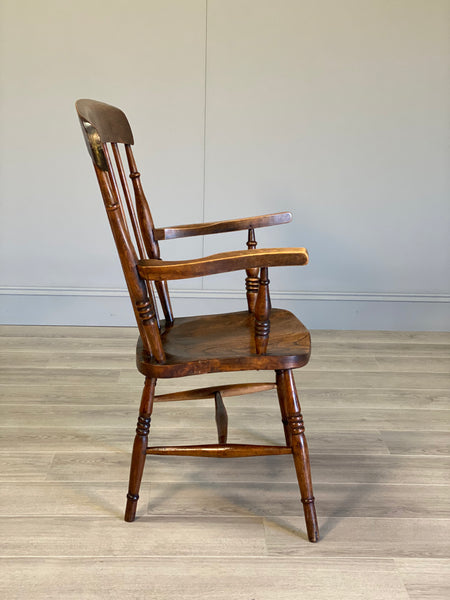 19th Century High Back Elm Windsor Chair