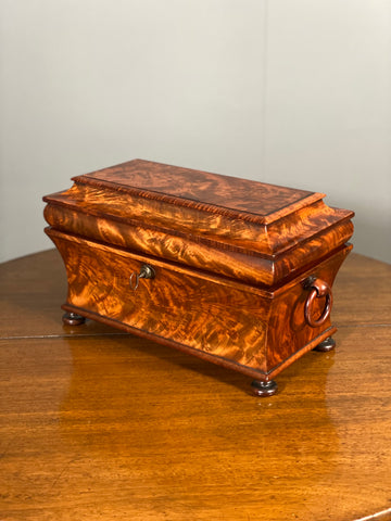 A Georgian Mahogany Tea Caddy By George Simpson Of London