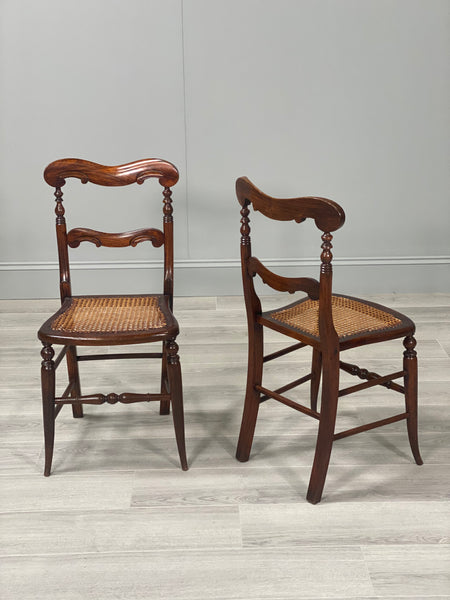 A Pair Of 19th Century Faux Rosewood Side Chairs