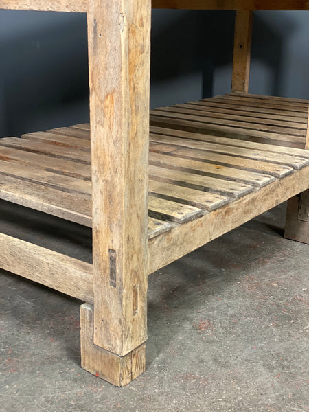 Early 20th Century Pine Industrial Kitchen Island