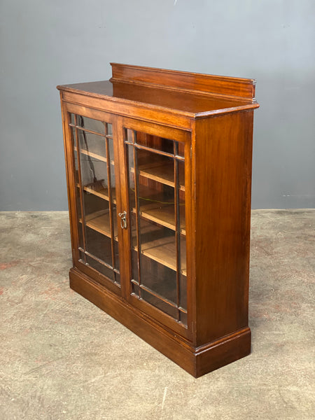 Edwardian Glazed Mahogany Bookcase