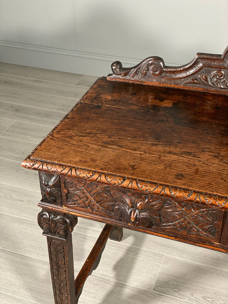 19th Century Carved Oak Greenman Table