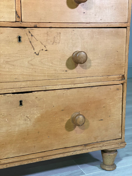 Small Victorian Pine Chest Of Drawers