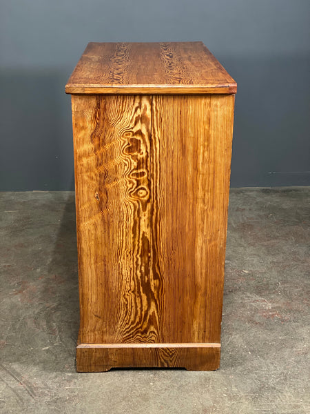 Victorian Pitch Pine Gothic Chest Of Drawers