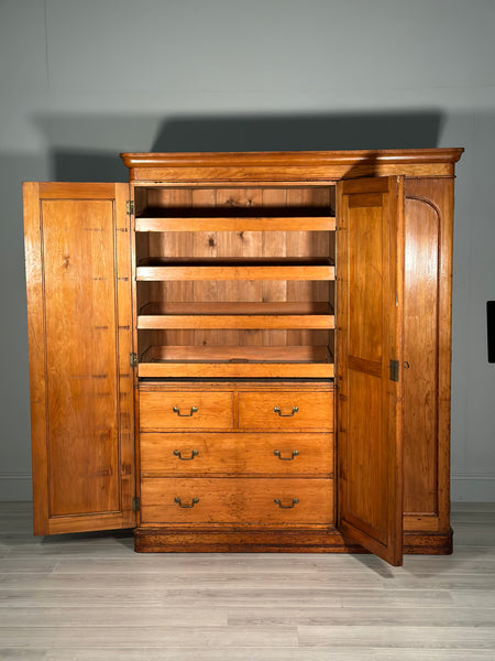 19th Century Fitted Pine Wardrobe
