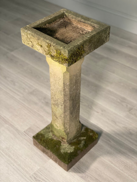 Antique Weathered York Stone Bird Bath